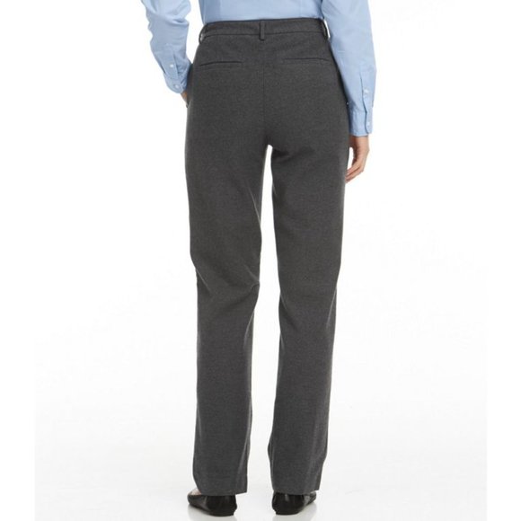 NWT Womens Size 16 16x30 LL Bean Dark Gray Midweight Classic Fit Flannel Pants - Picture 3 of 3